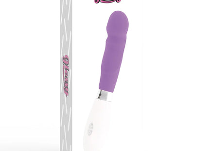 Glänzender paul vibrator lila in purpur und weiß mit ergonomischem, glattem design aus hochwertigem material