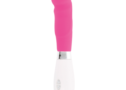 Glossy paul vibrator rosa in rosa und weiß mit silikongriff und ergonomischem design für persönliche freude