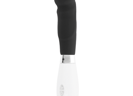 Glossy paul vibrator schwarz schwarzes silikon mit weißem griff ergonomisch geformt für persönliche freude