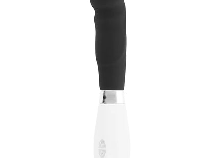 Glossy paul vibrator schwarz schwarzes silikon mit weißem griff ergonomisch geformt für persönliche freude