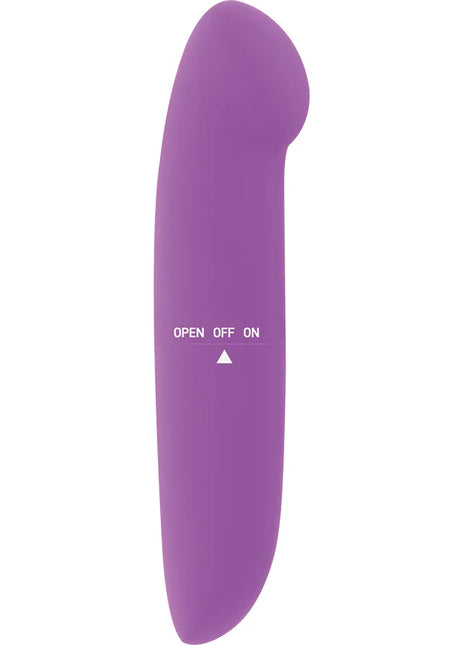 Lila silikon vibrator glossY phil mit off on taste und dreieck indikator