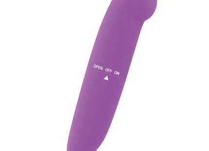 Lila silikon vibrator gloss phill mit off on taste und dreieck indikator