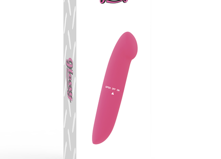 Glänzender phil vibrator rosa in glattem silikon mit glänzendem finish für stilvollen gebrauch