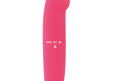 Pink silikon vibrierendes spielzeug glossy phil vibrator rosa mit off on taste und dreieck anzeige