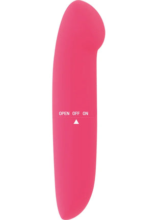 Pink silikon vibrierendes spielzeug glossy phil vibrator rosa mit off on taste und dreieck anzeige