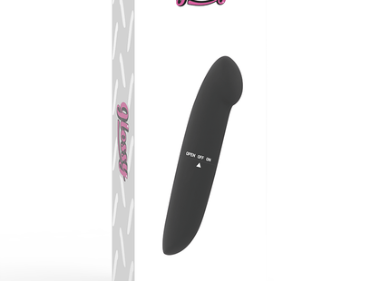 Glossy phil vibrator schwarz aus glänzendem material für intensive vibrationserlebnisse