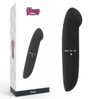Schwarzer phil vibrator von glossy aus glänzendem material für intime anwendung