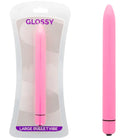 Glossy large bulletvibe schlanker vibrator in tiefem rosaton aus glänzendem kunststoff für intensive stimulation
