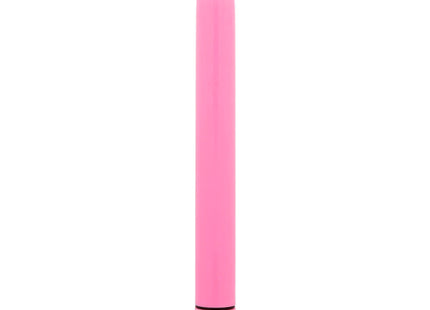 Glossy schlanker vibrator deep rose pinker silikonmasturbator mit glattem, konischem design und schwarzem akzentband