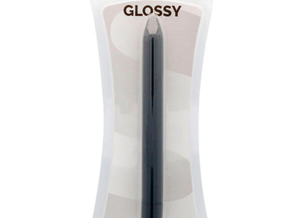 Schwarzer glänzender zylindrischer bullet vibrator in transparenter verpackung mit aufschrift glossy large bullet vibe