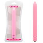 Glänzender großer rosa bulletvibrator glossy slim mit glatter oberfläche und konischem design
