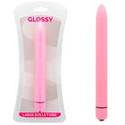 Glänzender großer rosa bulletvibrator glossy slim mit glatter oberfläche und konischem design