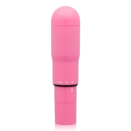 Glossy taschenvibrator deep rose pink mit glatter abgerundeter spitze und strukturierter grifffläche
