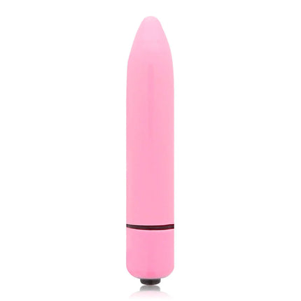 Pink silikon vibrierendes spielzeug gloss thin vibe deep rose mit glattem, konischem design und dunklem akzentband