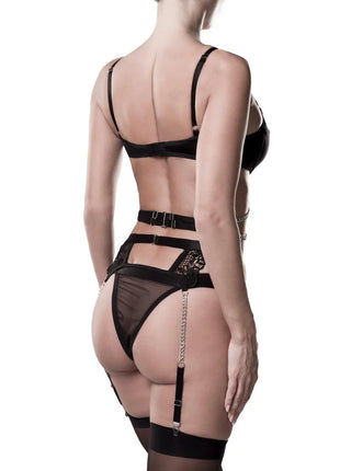 Grey Velvet – 2-teiliges Lingerie-Set mit Ketten (20225) - Sexy Dessous-Set
