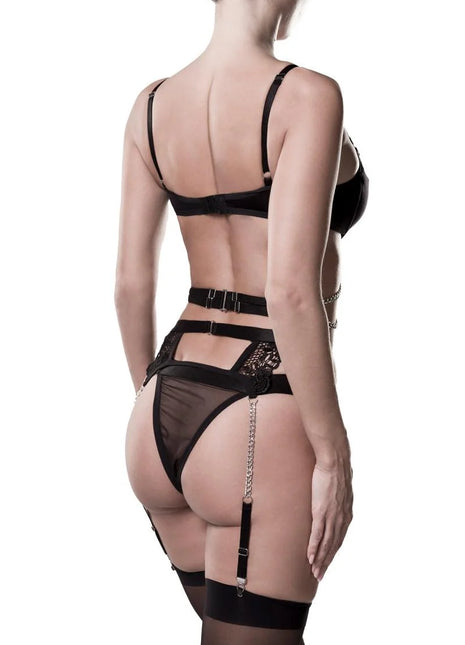 Grey Velvet – 2-teiliges Lingerie-Set mit Ketten (20225) - Sexy Dessous-Set