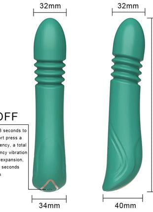 Grüner G-Punkt Stimulation: 10 Modi weiches Silikon. - G-Punkt-Vibrator