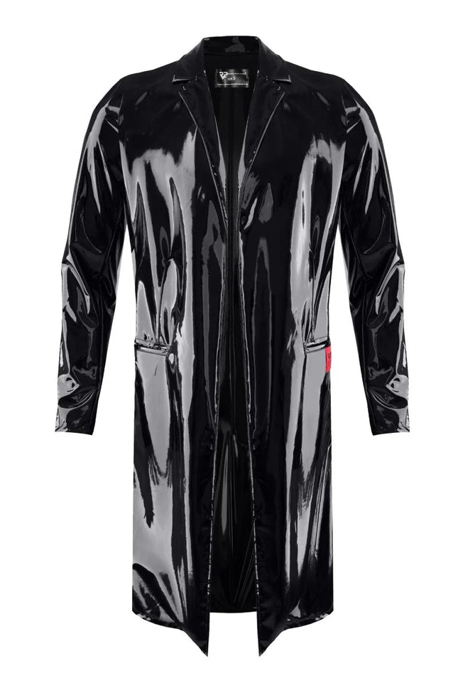 halblanger Herren Lack-Mantel RMStefano by RFP nextGEN Collection - S / Black - Herren-Mantel