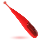 Roter hallo fokus vibrator rot mit schlankem design und transparentem griff aus kunststoff