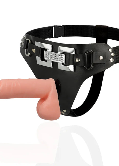 HARNESS ATTRACTION - DELUXE HARNESS MIT REALISTISCHER VIBRATION 18 CM -O- 4.5 CM - Vibrationsgurte