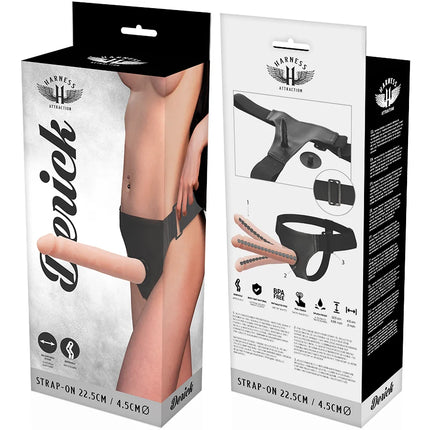 HARNESS ATTRACTION - DERICK ARTIKULIERBARES FLEISCH 22.5 CM -O- 4.5 CM - Strapon Gurte