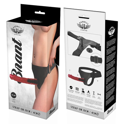 HARNESS ATTRACTION - RNES BRANT 19 CM -O- 4 CM - Strapon Gurte
