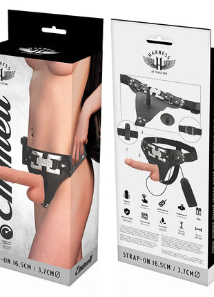 HARNESS ATTRACTION - RNES EMMETT REALISTISCHER VIBRATOR 16.5 CM -O- 3.7 CM - Vibrationsgurte