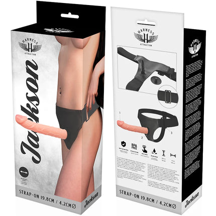 HARNESS ATTRACTION - RNES JACKSON 19.8 CM -O- 4.2 CM - Strapon Gurte