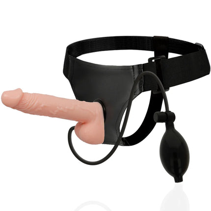 HARNESS ATTRACTION - RNES PETER MIT AUFBLASBAREM PENIS 18 CM -O- 3.5 CM - Strapon Gurte