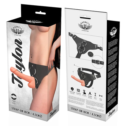 HARNESS ATTRACTION - RNES TAYLOR DELUXE 18 CM -O- 4.5 CM - Strapon Gurte