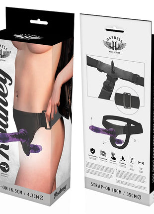 HARNESS ATTRACTION - RODNEY DOUBLE PENETRACI N VIBRATOR 18 CM -O- 3.5 CM - Doppelpenetration