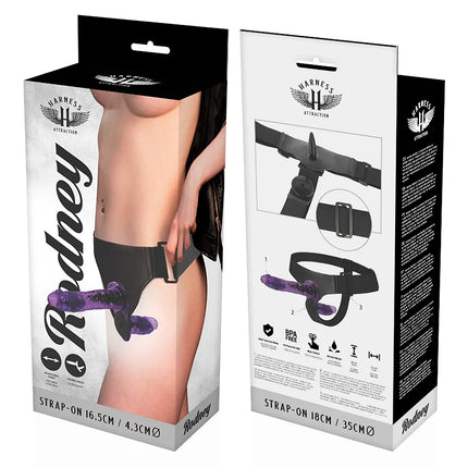 HARNESS ATTRACTION - RODNEY DOUBLE PENETRACI N VIBRATOR 18 CM -O- 3.5 CM - Doppelpenetration