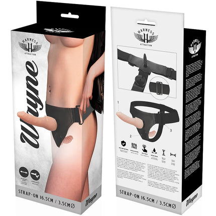 HARNESS ATTRACTION - WAYNE DOUBLE PENETRACI N 16.5 CM -O- 3.5 CM - Doppelpenetration