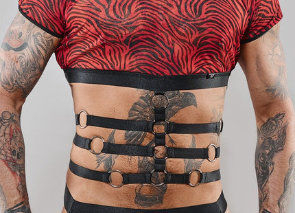 Harness T-Shirt RERodrigo001 schwarz/rot von RFP Razor’s Edge Kollektion - S / Black/Red - Herren-Shirt