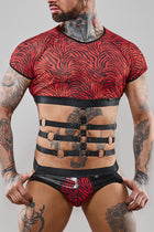 Harness T-Shirt RERodrigo001 schwarz/rot von RFP Razor’s Edge Kollektion - S / Black/Red - Herren-Shirt