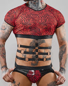 Harness T-Shirt RERodrigo001 schwarz/rot von RFP Razor’s Edge Kollektion - S / Black/Red - Herren-Shirt