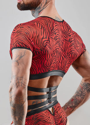 Harness T-Shirt RERodrigo001 schwarz/rot von RFP Razor’s Edge Kollektion - Herren-Shirt
