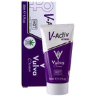 Purple und weiße heiss vulva creme mit cbd in 50ml tube mit goldakzenten cbd-infused