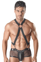Herren Body-Harness 054977 von Anais for Men - S/M / schwarz - Herren-Harness-Set