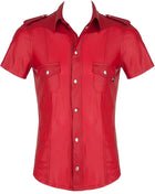 Herren Hemd RMCarlo001 rot - 6XL - 6XL / Red - Herren-Hemd