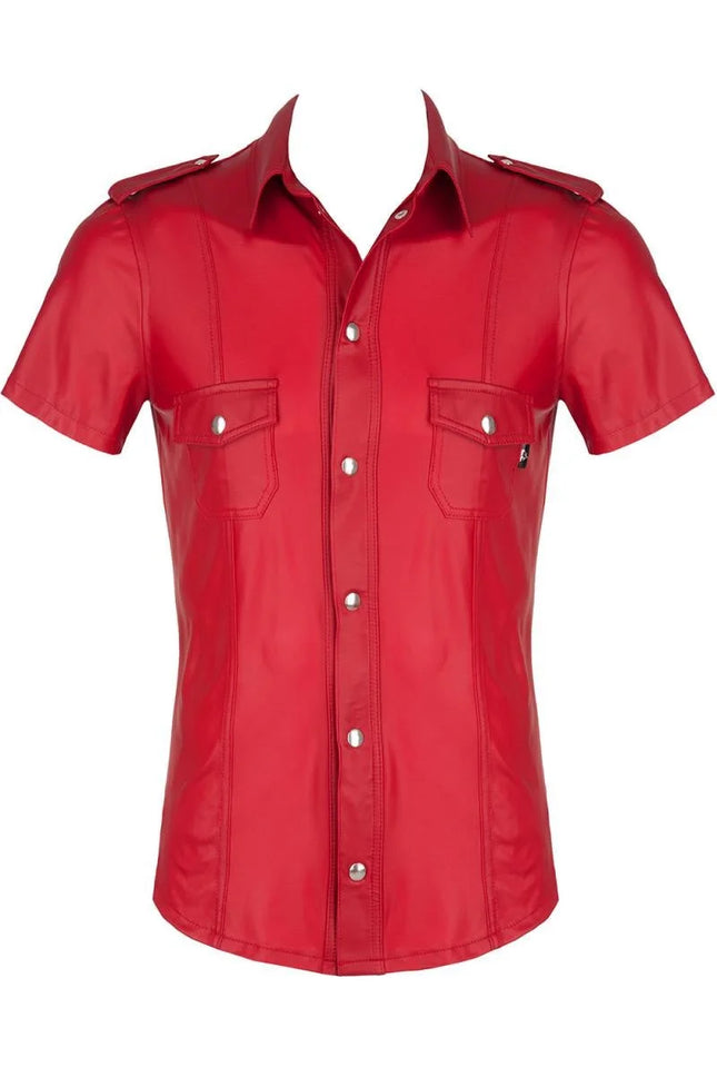 Herren Hemd RMCarlo001 rot - 6XL - 6XL / Red - Herren-Hemd