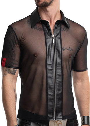 Herren Polo-Shirt RMUgo001 schwarz von Regnes Fetish Planet - Herren-Shirt