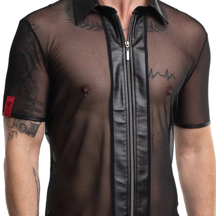 Herren Polo-Shirt RMUgo001 schwarz von Regnes Fetish Planet - Herren-Shirt