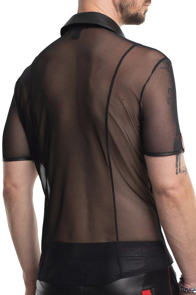 Herren Polo-Shirt RMUgo001 schwarz von Regnes Fetish Planet - Herren-Shirt