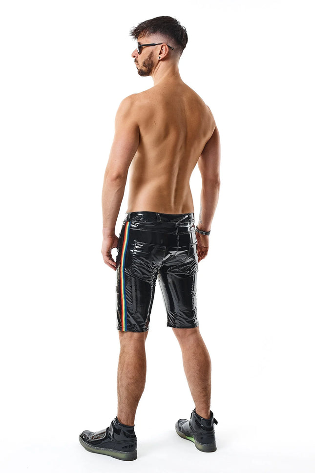 Herren PVC Shorts RMUmbertoRBW schwarz von Pride Festih Line - Herren-Shorts