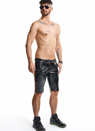 Herren PVC Shorts RMUmbertoRBW schwarz von Pride Festih Line - Herren-Shorts