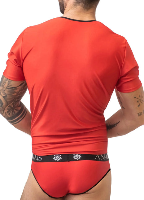 Herren T-Shirt 053508 rot von Anais for Men - Herren-Shirt