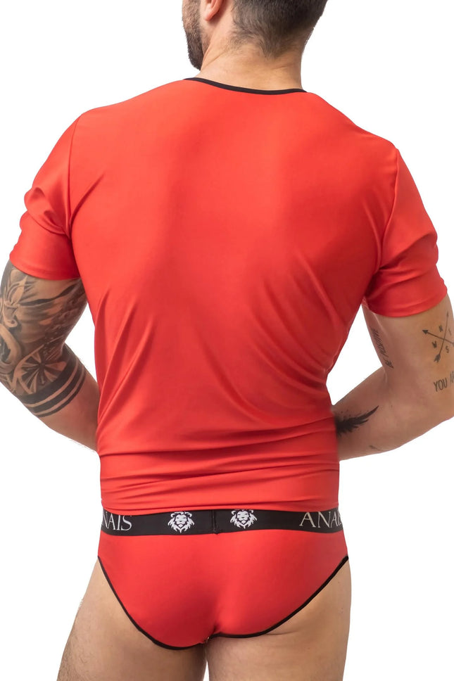 Herren T-Shirt 053508 rot von Anais for Men - Herren-Shirt