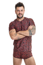 Herren T-Shirt 053544 Tribal von Anais for Men - S / rot/schwarz - Herren-Shirt