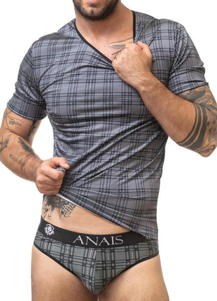 Herren T-Shirt 053580 Balance von Anais for Men - S / grau/schwarz - Herren-Shirt